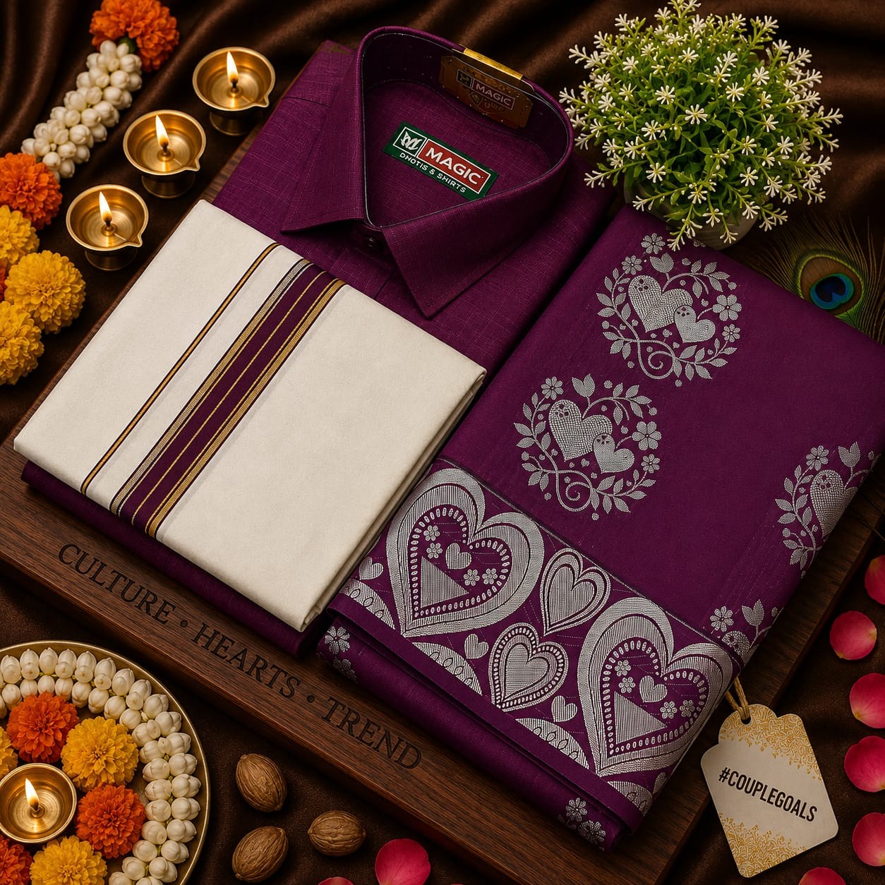 SILK  SAREES & COTTON DOTIS, SHIRTS