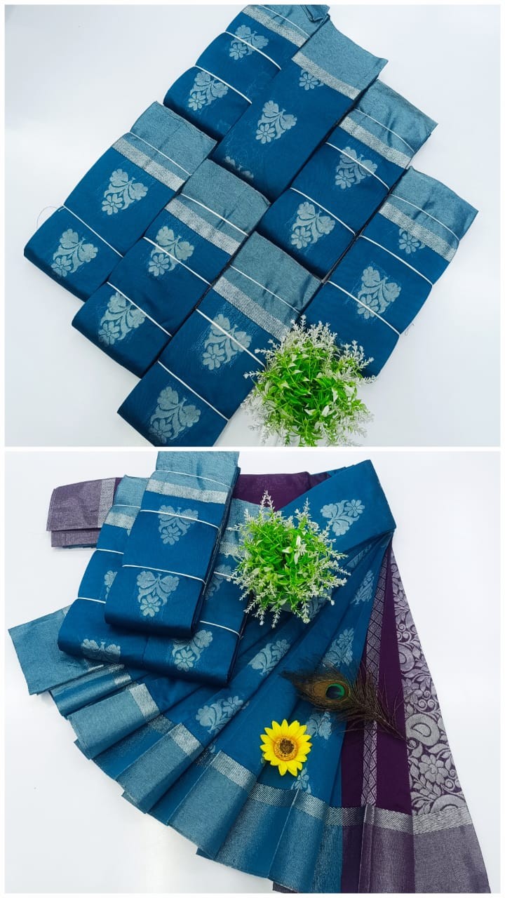 FANCY MONICA SILK COTTON SAREES